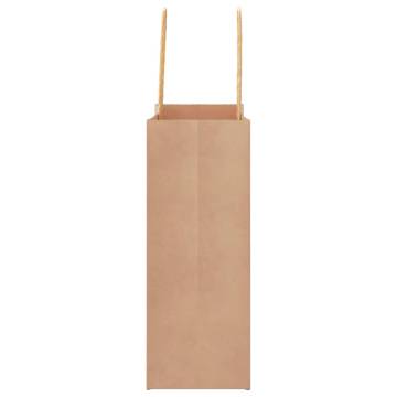 Brown Paper Bags with Handles - 250 pcs | Eco-Friendly Packaging