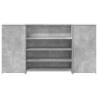 Concrete Grey Reception Desk - Versatile Engineered Wood Design