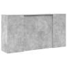 Concrete Grey Reception Desk - Versatile Engineered Wood Design