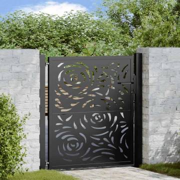 Garden Gate Black 105x105 cm - Steel Flame Design | HipoMarket