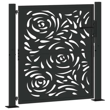 Garden Gate Black 105x105 cm - Steel Flame Design | HipoMarket