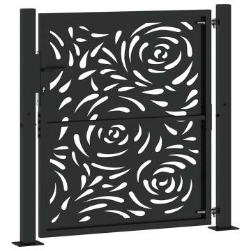 Garden Gate Black 105x105 cm - Steel Flame Design | HipoMarket