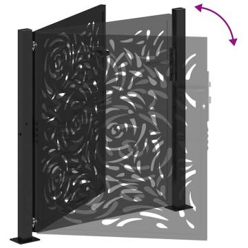 Garden Gate Black 105x105 cm - Steel Flame Design | HipoMarket