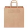 Brown Paper Bags with Handles - 50 pcs, 26x17x25 cm