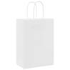 Sustainable Paper Bags with Handles - 50 pcs White | HipoMarket