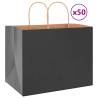  Paper Bags 50 pcs with Handles Black 32x22x24 cm Colour black Size 32 x 22 x 24 cm Quantity in Package 50 