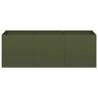 Stylish Olive Green Planter - 120x40x40 cm Cold-Rolled Steel