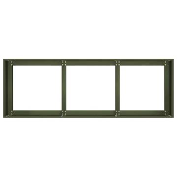 Stylish Olive Green Planter - 120x40x40 cm Cold-Rolled Steel