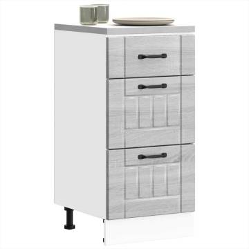 Lucca Grey Kitchen Base Cabinet | Durable Engineered Wood