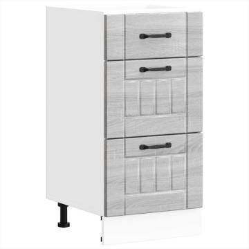 Lucca Grey Kitchen Base Cabinet | Durable Engineered Wood