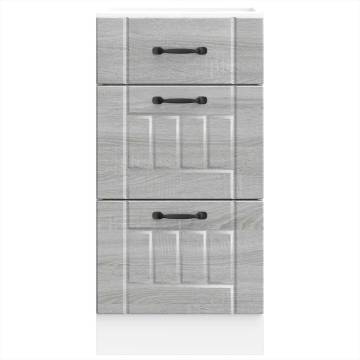 Lucca Grey Kitchen Base Cabinet | Durable Engineered Wood