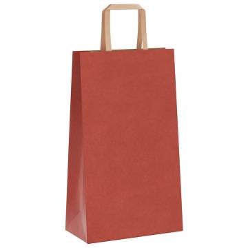 Red Paper Bags 50 pcs with Handles - Eco-Friendly & Durable