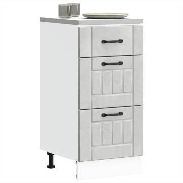 Lucca Concrete Grey Kitchen Base Cabinet | HipoMarket