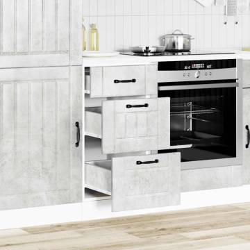 Lucca Concrete Grey Kitchen Base Cabinet | HipoMarket