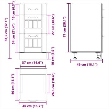 Lucca Concrete Grey Kitchen Base Cabinet | HipoMarket