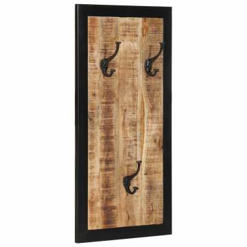 Coat Rack 40x2x80 cm - Solid Rough Mango Wood | Hipo Market