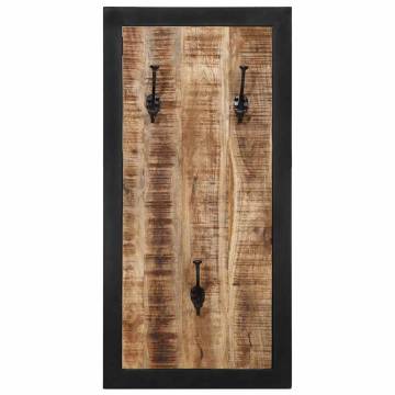 Coat Rack 40x2x80 cm - Solid Rough Mango Wood | Hipo Market