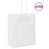  Paper Bags 250 pcs with Handles White 18x8x22 cm Colour white Size 18 x 8 x 22 cm Quantity in Package 250 