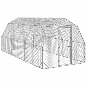 Chicken Run 2.5x6x2.25 m | Galvanised Steel - Hipomarket