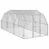  Chicken Run 2.5x6x2.25 m Galvanised Steel Size 2.5 x 6 x 2.25 m Model without roof 