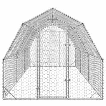 Chicken Run 2.5x6x2.25 m | Galvanised Steel - Hipomarket