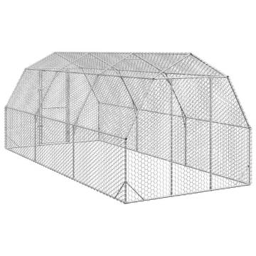 Chicken Run 2.5x6x2.25 m | Galvanised Steel - Hipomarket