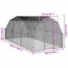 Chicken Run 2.5x6x2.25 m | Galvanised Steel - Hipomarket