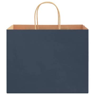 250 Blue Paper Bags with Handles - Sustainable & Versatile