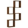 Wall Cube Shelves 4 pcs Brown Oak - Stylish Space Saver