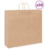  Paper Bags 50 pcs with Handles Brown 54x15x49 cm Colour brown Size 54 x 15 x 49 cm Quantity in Package 50 