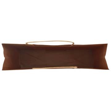 Durable Brown Paper Bags with Handles - 50 pcs | HipoMarket