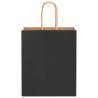 Paper Bags 50 pcs with Handles Black - Eco-Friendly Packaging