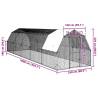 Chicken Run with Roof - 2.5x10m Galvanised Steel