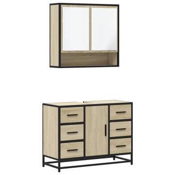 2 Piece Sonoma Oak Bathroom Furniture Set | Stylish & Durable