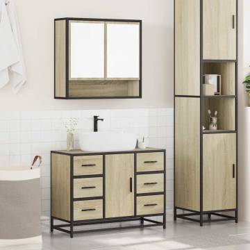 2 Piece Sonoma Oak Bathroom Furniture Set | Stylish & Durable