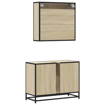 2 Piece Sonoma Oak Bathroom Furniture Set | Stylish & Durable