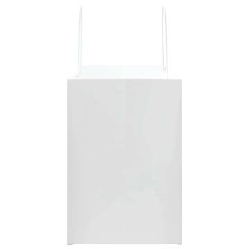 250 White Paper Bags with Handles - Eco-Friendly & Durable