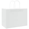 250 White Paper Bags with Handles - Eco-Friendly & Durable