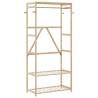 Bamboo Clothes Rack with Shelves | 80x40x175 cm | HipoMarket