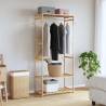 Bamboo Clothes Rack with Shelves | 80x40x175 cm | HipoMarket