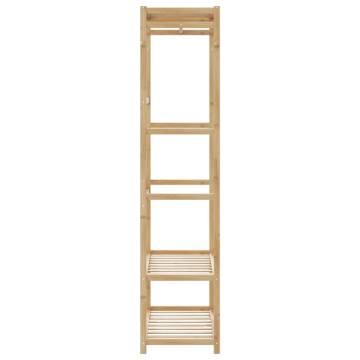 Bamboo Clothes Rack with Shelves | 80x40x175 cm | HipoMarket