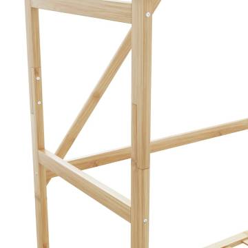 Bamboo Clothes Rack with Shelves | 80x40x175 cm | HipoMarket