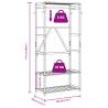 Bamboo Clothes Rack with Shelves | 80x40x175 cm | HipoMarket