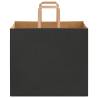 50 Pack Black Paper Bags with Handles - Eco-Friendly & Durable