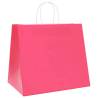 250 Pink Paper Bags with Handles - Eco-Friendly & Durable