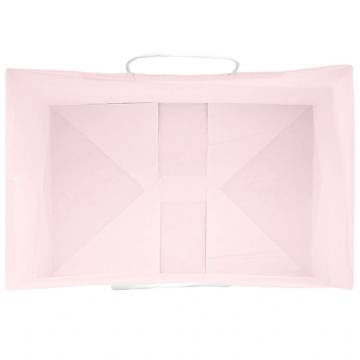 250 Pink Paper Bags with Handles - Eco-Friendly & Durable