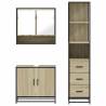 3 Piece Bathroom Furniture Set - Sonoma Oak Wood | HipoMarket