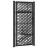 Garden Gate Black 105x205 cm Steel Cross Design | HipoMarket