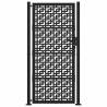 Garden Gate Black 105x205 cm Steel Cross Design | HipoMarket