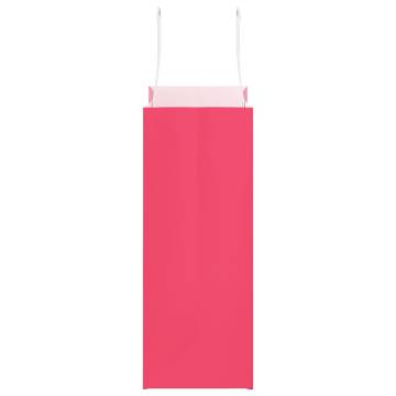 50 Pink Paper Bags with Handles - Eco-Friendly & Durable